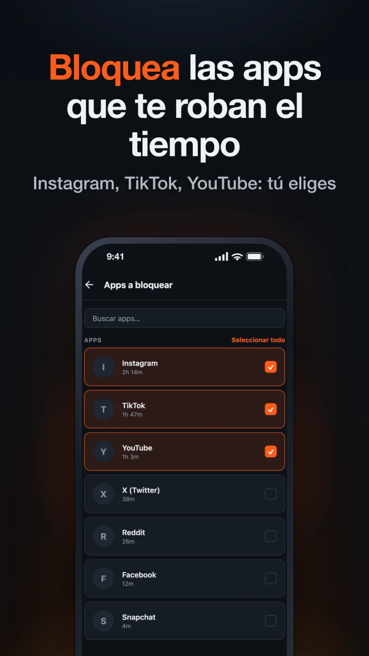 Bloquea las apps que te roban el tiempo: Instagram, TikTok y YouTube
