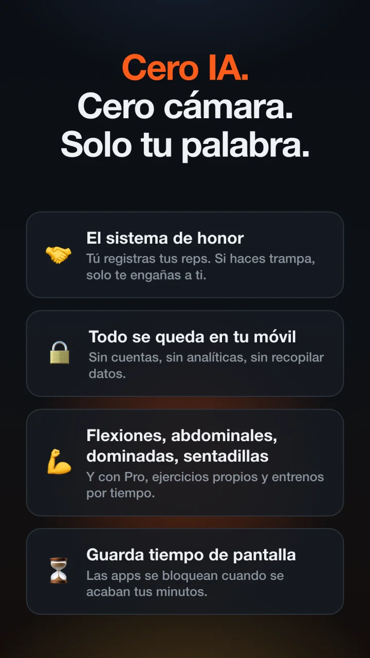 Cero IA. Cero cámara. Solo tu palabra.