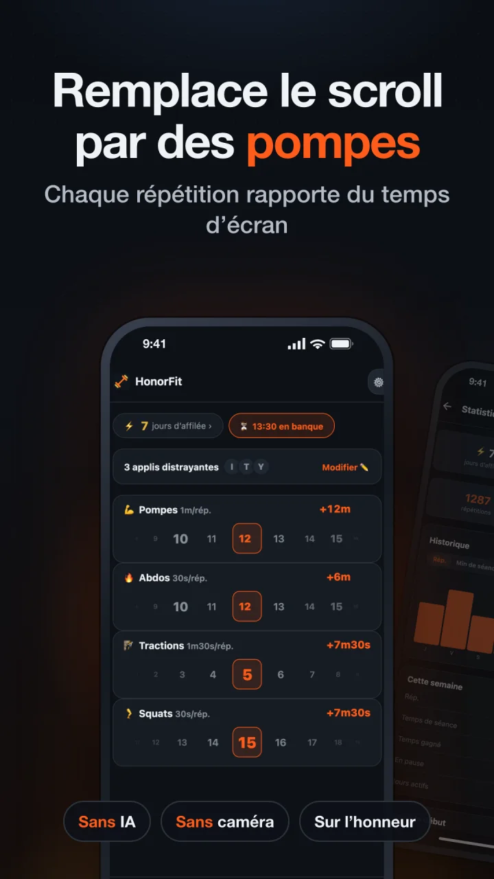Remplace le scroll par des pompes : chaque répétition rapporte du temps d’écran